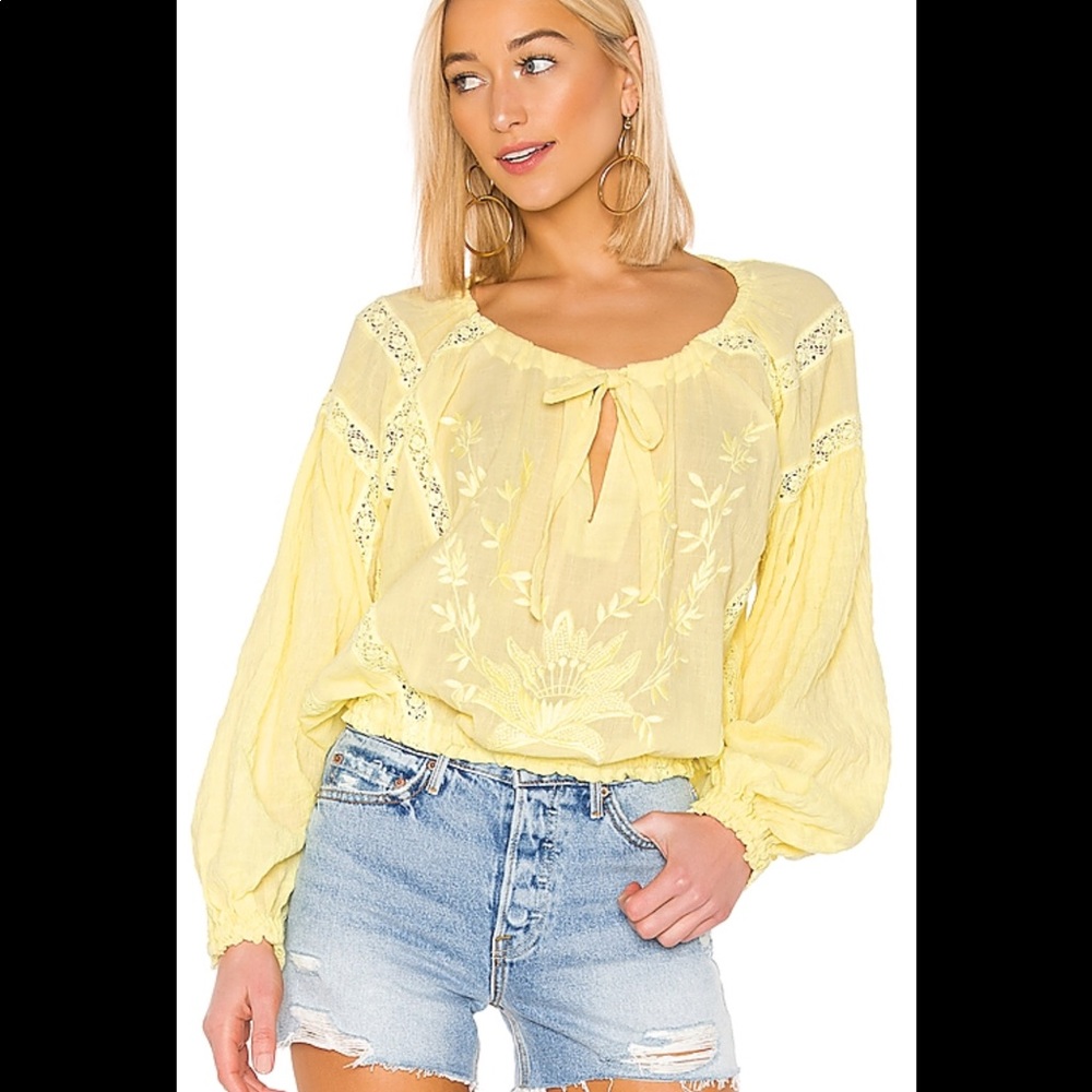 Free People NWT Maria Maria lace & crochet blouse